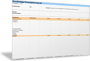 Kurzfristige Finanzplanung Excel Tabelle Business Wissen De