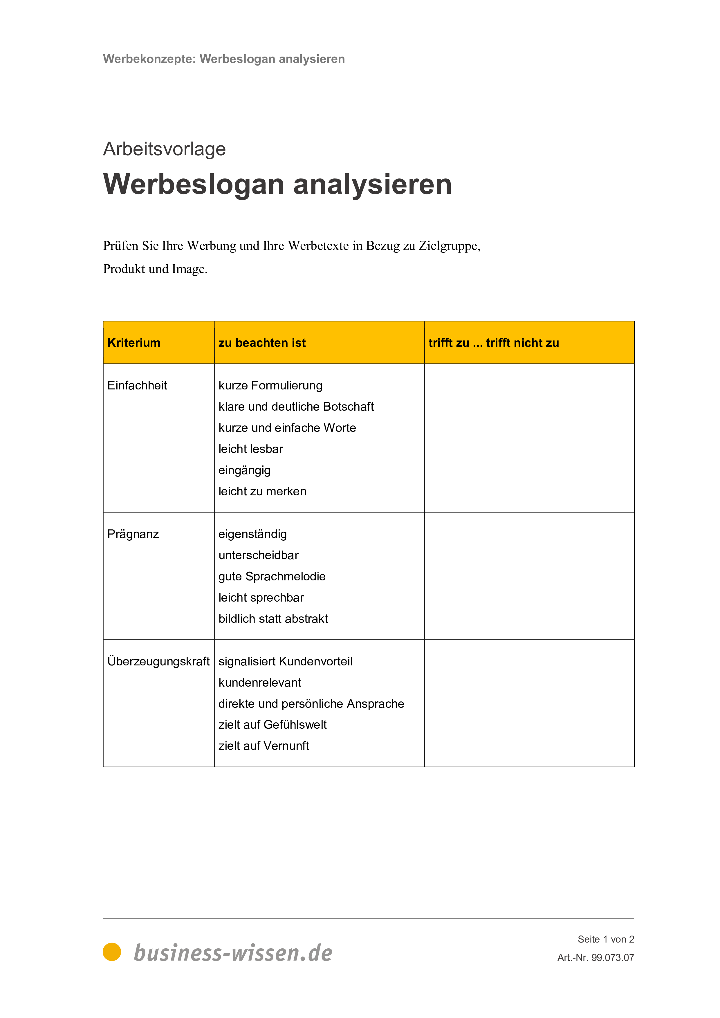 Werbekonzept Erstellen Management Handbuch Business Wissen De