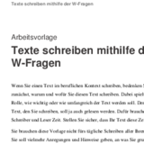 Texte schreiben mithilfe der W-Fragen – Download – business-wissen.de