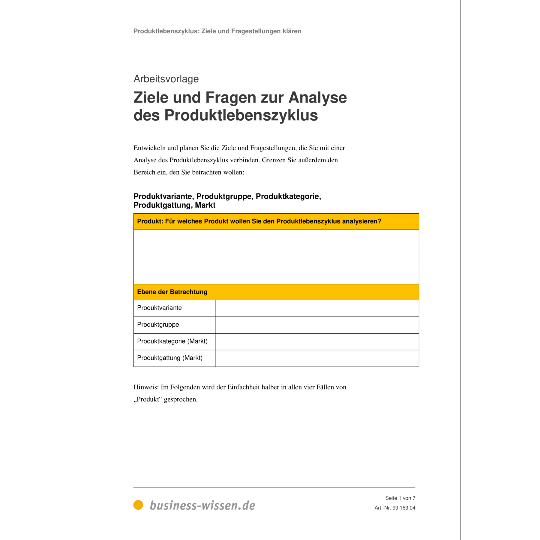 Produktlebenszyklus Planen – Anleitung Mit Vorlagen